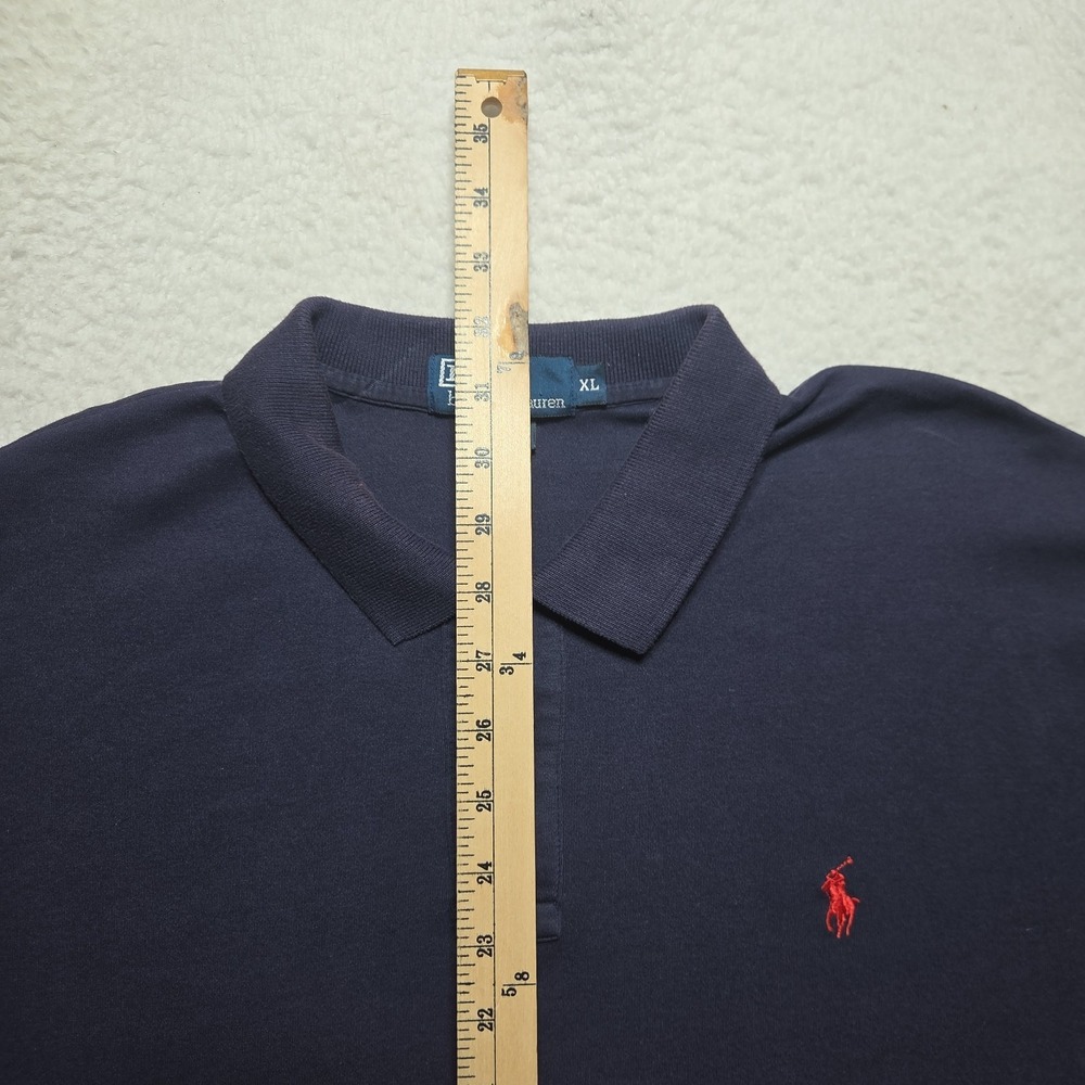 Vintage‎ 90s Polo Ralph Lauren Polo Shirt Mens XL Blue Short Sleeve Soft Cotton - Picture 4 of 6